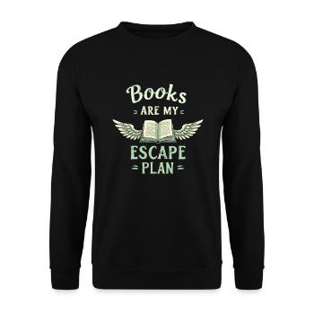 Book-like humour, Witty reading quotes, Literary - Unisex Sweatshirt - black - Front - Alina (178cm) & Michal (187cm)