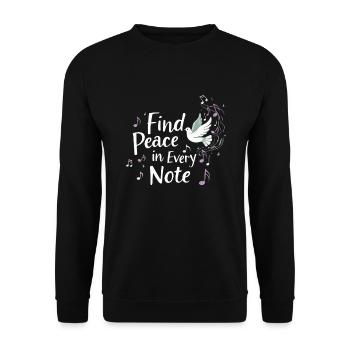 Music Therapy Emotional Healing Relaxation - Unisex Sweatshirt - black - Front - Alina (178cm) & Michal (187cm)