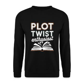 Book-like humour, Witty reading quotes, Literary - Unisex Sweatshirt - black - Front - Alina (178cm) & Michal (187cm)