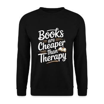 Book-like humour, Witty reading quotes, Literary - Unisex Sweatshirt - black - Front - Alina (178cm) & Michal (187cm)