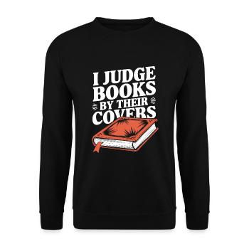 Book-like humour, Witty reading quotes, Literary - Unisex Sweatshirt - black - Front - Alina (178cm) & Michal (187cm)