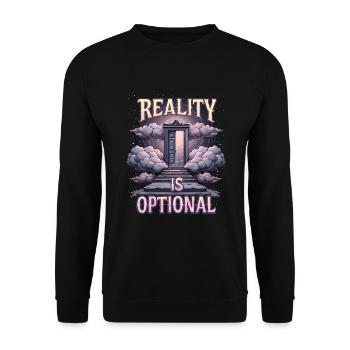 Surreal Art Humor Dreamlike Images Floating - Unisex Sweatshirt - black - Front - Alina (178cm) & Michal (187cm)
