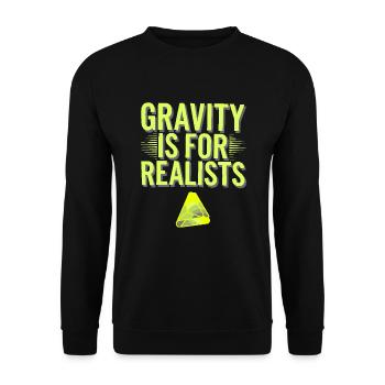 Surreal Art Humor Dreamlike Images Floating - Unisex Sweatshirt - black - Front - Alina (178cm) & Michal (187cm)