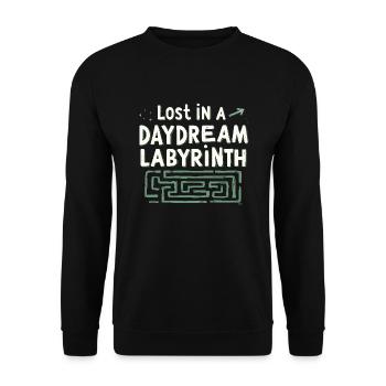 Surreal Art Humor Dreamlike Images Floating - Unisex Sweatshirt - black - Front - Alina (178cm) & Michal (187cm)