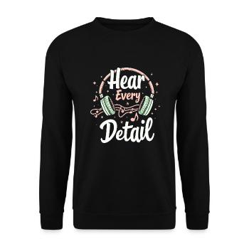 Accros aux écouteurs Un son immersif haut de gamme - Sweat-shirt Unisexe - noir - Devant - Alina (178cm) & Michal (187cm)