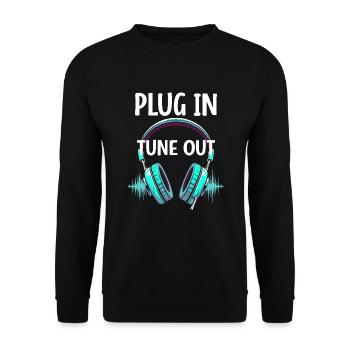 Accros aux écouteurs Un son immersif haut de gamme - Sweat-shirt Unisexe - noir - Devant - Alina (178cm) & Michal (187cm)