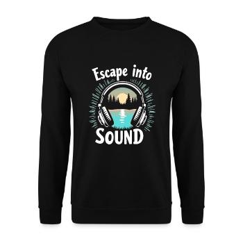 Accros aux écouteurs Un son immersif haut de gamme - Sweat-shirt Unisexe - noir - Devant - Alina (178cm) & Michal (187cm)