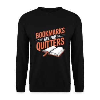 Book-like humour, Witty reading quotes, Literary - Unisex Sweatshirt - black - Front - Alina (178cm) & Michal (187cm)