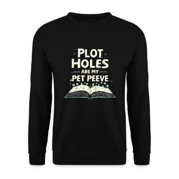 Book-like humour, Witty reading quotes, Literary - Unisex Sweatshirt - black - Front - Alina (178cm) & Michal (187cm)