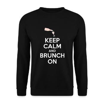 Brunch Kultur Bodenlos Mimosen Liebhaber - Unisex Pullover - Schwarz - Vorne - Alina (178cm) & Michal (187cm)