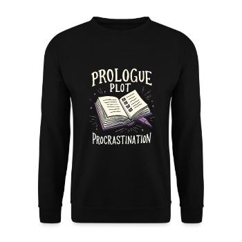 Book-like humour, Witty reading quotes, Literary - Unisex Sweatshirt - black - Front - Alina (178cm) & Michal (187cm)