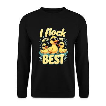 Nutztier-enten-enthusiasten Hinterhof-enten - Unisex Pullover - Schwarz - Vorne - Alina (178cm) & Michal (187cm)