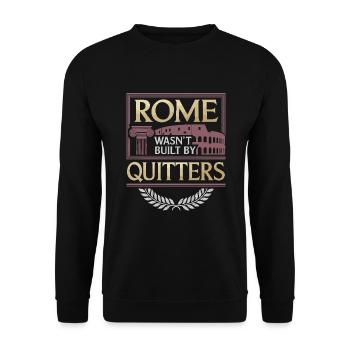 History buffs Ancient Rome enthusiasts - Unisex Sweatshirt - black - Front - Alina (178cm) & Michal (187cm)