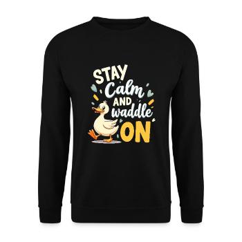 Nutztier-enten-enthusiasten Hinterhof-enten - Unisex Pullover - Schwarz - Vorne - Alina (178cm) & Michal (187cm)