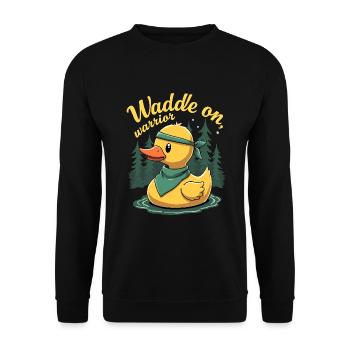 Nutztier-enten-enthusiasten Hinterhof-enten - Unisex Pullover - Schwarz - Vorne - Alina (178cm) & Michal (187cm)