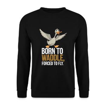 Nutztier-enten-enthusiasten Hinterhof-enten - Unisex Pullover - Schwarz - Vorne - Alina (178cm) & Michal (187cm)