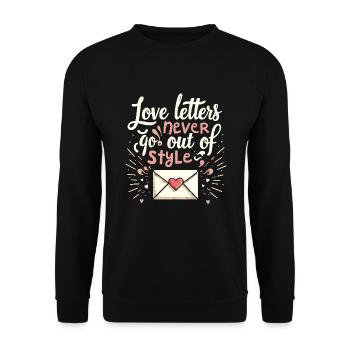 Romantic Nostalgia Vintage Romance Classic Love - Unisex Sweatshirt - black - Front - Alina (178cm) & Michal (187cm)