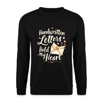 Romantic Nostalgia Vintage Romance Classic Love - Unisex Sweatshirt - black - Front - Alina (178cm) & Michal (187cm)