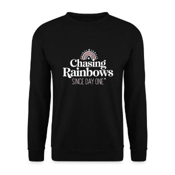 Whimsical Weather Patterns, Whimsical Clouds, Funny - Unisex Sweatshirt - black - Front - Alina (178cm) & Michal (187cm)