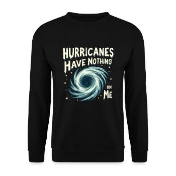 Whimsical Weather Patterns, Whimsical Clouds, Funny - Unisex Sweatshirt - black - Front - Alina (178cm) & Michal (187cm)