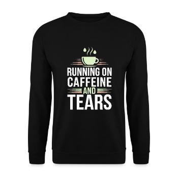 Emotional Burnout Humor Funny Stress Quotes - Unisex Sweatshirt - black - Front - Alina (178cm) & Michal (187cm)