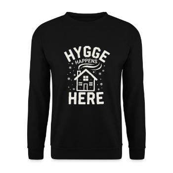 Scandinavian Aesthetics, Nordic - Unisex Sweatshirt - black - Front - Alina (178cm) & Michal (187cm)