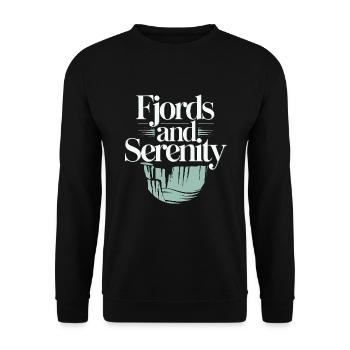 Scandinavian Aesthetics, Nordic - Unisex Sweatshirt - black - Front - Alina (178cm) & Michal (187cm)
