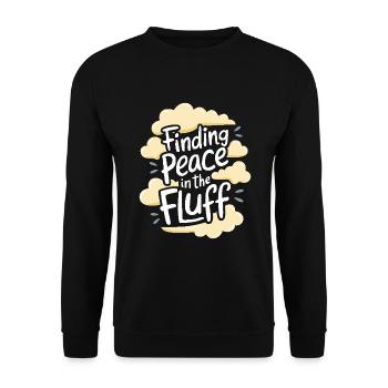 Wolkenblick, Entspannender Himmel, Verträumte - Unisex Pullover - Schwarz - Vorne - Alina (178cm) & Michal (187cm)