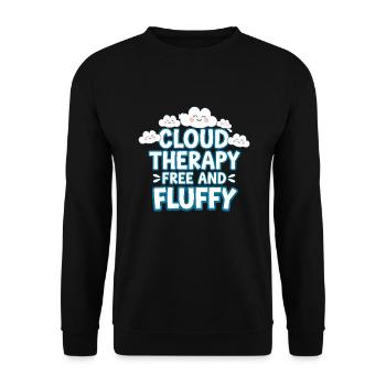 Wolkenblick, Entspannender Himmel, Verträumte - Unisex Pullover - Schwarz - Vorne - Alina (178cm) & Michal (187cm)