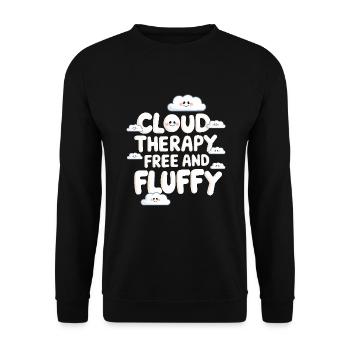 Wolkenblick, Entspannender Himmel, Verträumte - Unisex Pullover - Schwarz - Vorne - Alina (178cm) & Michal (187cm)