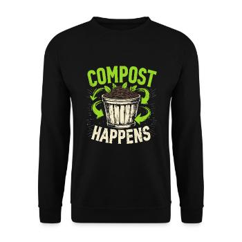 Composting enthusiasts Sustainable gardening - Unisex Sweatshirt - black - Front - Alina (178cm) & Michal (187cm)