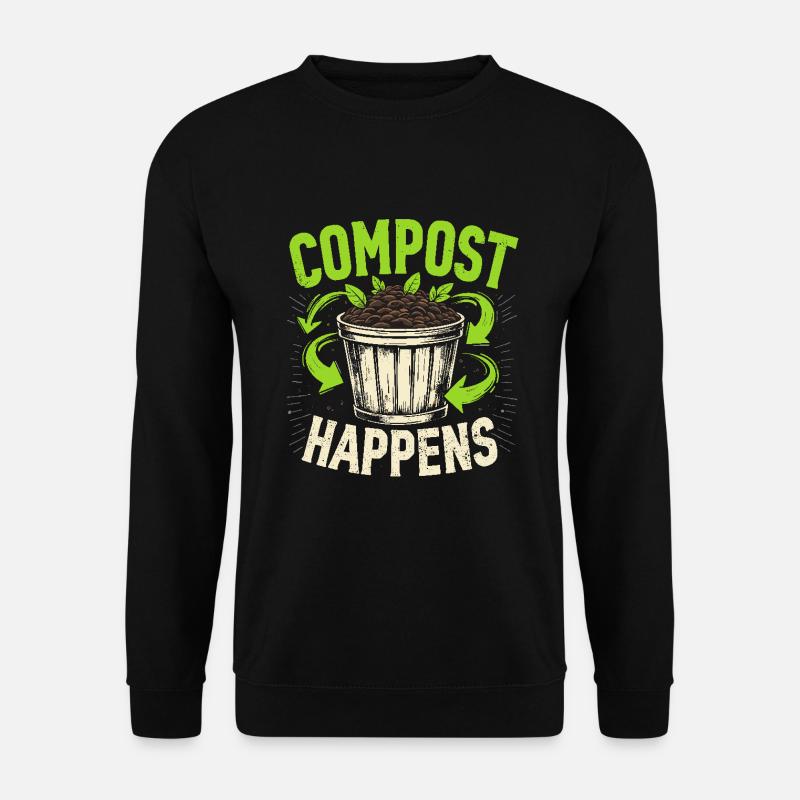 Composting enthusiasts Sustainable gardening - Unisex Sweatshirt - black