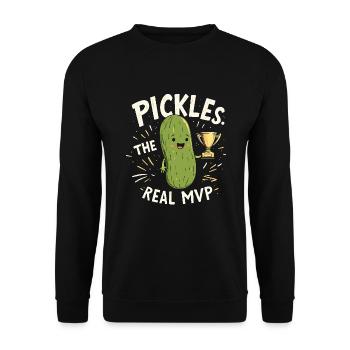 Amateurs de cornichons Humour Blagues dill-ightful Nourriture drôle - Sweat-shirt Unisexe - noir - Devant - Alina (178cm) & Michal (187cm)