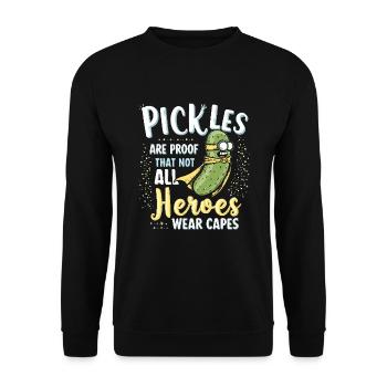 Amateurs de cornichons Humour Blagues dill-ightful Nourriture drôle - Sweat-shirt Unisexe - noir - Devant - Alina (178cm) & Michal (187cm)