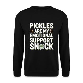 Pickle Lovers Humor Dill-ightful Jokes Funny Food - Unisex Pullover - Schwarz - Vorne - Alina (178cm) & Michal (187cm)
