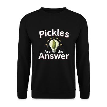 Amateurs de cornichons Humour Blagues dill-ightful Nourriture drôle - Sweat-shirt Unisexe - noir - Devant - Alina (178cm) & Michal (187cm)