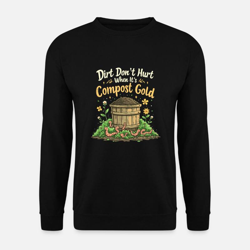 Kompostierbegeisterte Nachhaltiges Gärtnern - Unisex Pullover - Schwarz