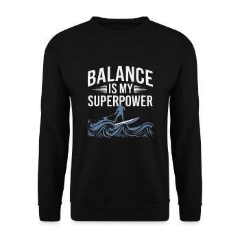 Paddleboard, SUP, aventures, sports nautiques dans le - Sweat-shirt Unisexe - noir - Devant - Alina (178cm) & Michal (187cm)