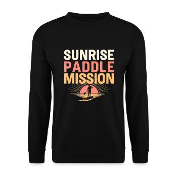 Paddleboard, SUP, aventures, sports nautiques dans le - Sweat-shirt Unisexe - noir - Devant - Alina (178cm) & Michal (187cm)