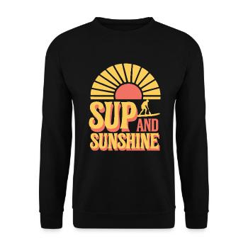 Paddleboard, SUP, aventures, sports nautiques dans le - Sweat-shirt Unisexe - noir - Devant - Alina (178cm) & Michal (187cm)