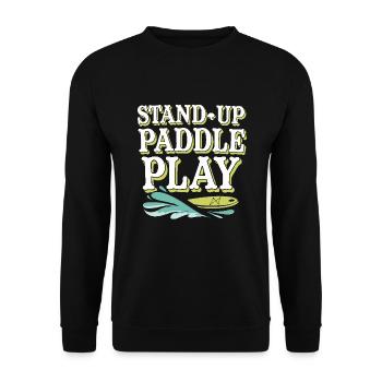 Paddleboard, SUP, aventures, sports nautiques dans le - Sweat-shirt Unisexe - noir - Devant - Alina (178cm) & Michal (187cm)