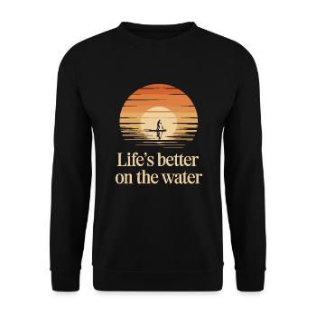 Paddleboard, SUP, aventures, sports nautiques dans le - Sweat-shirt Unisexe - noir - Devant - Alina (178cm) & Michal (187cm)