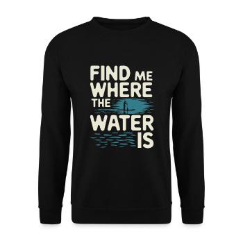 Paddleboard, SUP, aventures, sports nautiques dans le - Sweat-shirt Unisexe - noir - Devant - Alina (178cm) & Michal (187cm)