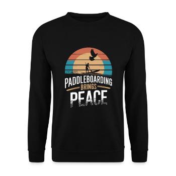 Paddleboard, SUP, aventures, sports nautiques dans le - Sweat-shirt Unisexe - noir - Devant - Alina (178cm) & Michal (187cm)