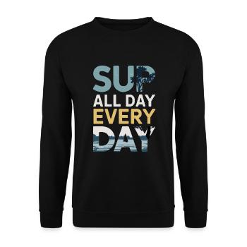Paddleboard, SUP, aventures, sports nautiques dans le - Sweat-shirt Unisexe - noir - Devant - Alina (178cm) & Michal (187cm)