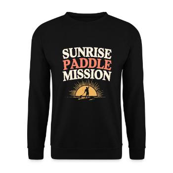 Paddleboard, SUP, aventures, sports nautiques dans le - Sweat-shirt Unisexe - noir - Devant - Alina (178cm) & Michal (187cm)