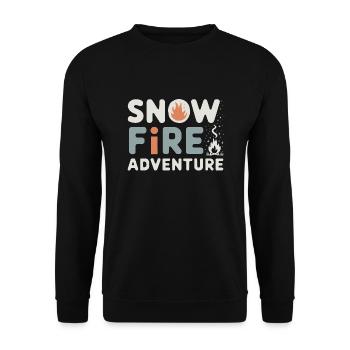 Winter Camper Snow Camping Adventure - Unisex Sweatshirt - black - Front - Alina (178cm) & Michal (187cm)