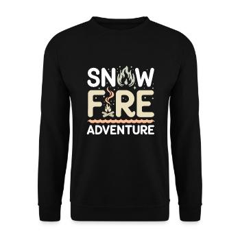 Winter Camper Snow Camping Adventure - Unisex Sweatshirt - black - Front - Alina (178cm) & Michal (187cm)