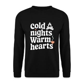 Winter Camper Snow Camping Adventure - Unisex Sweatshirt - black - Front - Alina (178cm) & Michal (187cm)