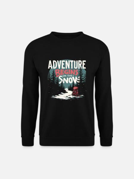 Winter Camper Snow Camping Adventure - Unisex Sweatshirt - black